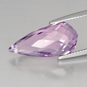 8.80캐럿 천연 바이올렛 아메시스트, 브리올레트, 19.8×9.4 mm, VVS