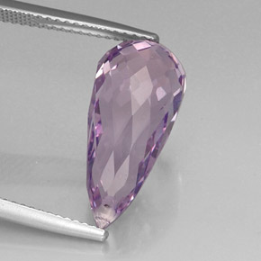 7.80캐럿 천연 바이올렛 아메시스트, 브리올레트, 19×8.5 mm, VVS