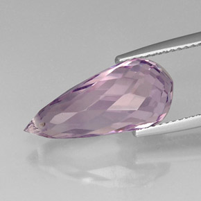 7.80캐럿 천연 바이올렛 아메시스트, 브리올레트, 19×8.5 mm, VVS