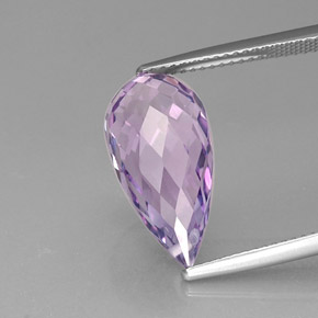 8.21캐럿 천연 바이올렛 아메시스트, 브리올레트, 18.2×8.9 mm, VVS