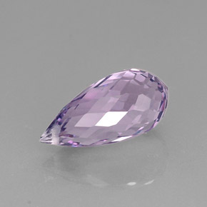 8.21캐럿 천연 바이올렛 아메시스트, 브리올레트, 18.2×8.9 mm, VVS
