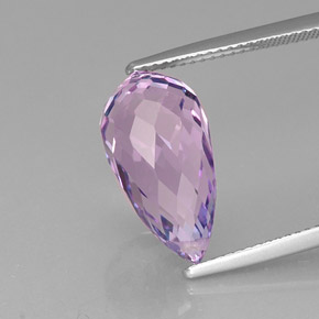 8.07캐럿 천연 바이올렛 아메시스트, 브리올레트, 17.3×9 mm, VVS