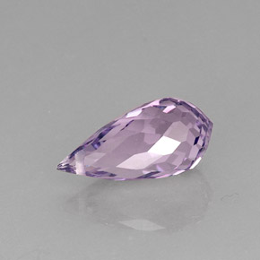 6.14캐럿 천연 바이올렛 아메시스트, 브리올레트, 17×8.2 mm, VVS