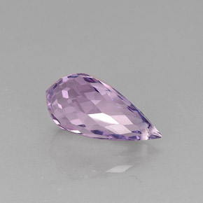 6.14캐럿 천연 바이올렛 아메시스트, 브리올레트, 17×8.2 mm, VVS