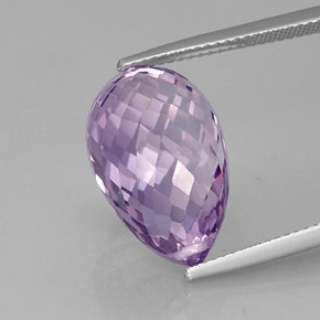 15.48캐럿 천연 바이올렛 아메시스트, 브리올레트, 18.4×12 mm, VVS