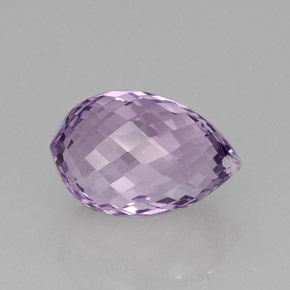 15.48캐럿 천연 바이올렛 아메시스트, 브리올레트, 18.4×12 mm, VVS