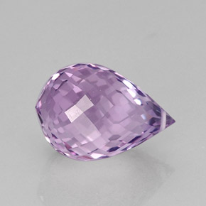 12.84캐럿 천연 바이올렛 아메시스트, 브리올레트, 16.9×11.7 mm, VVS
