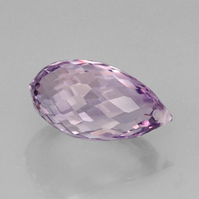 7.31캐럿 천연 바이올렛 아메시스트, 브리올레트, 16.1×8.8 mm, VVS