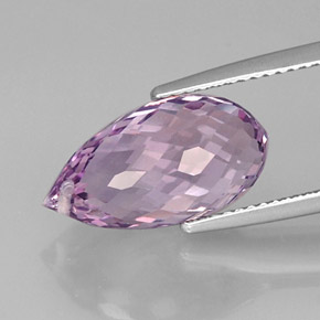 7.31캐럿 천연 바이올렛 아메시스트, 브리올레트, 16.1×8.8 mm, VVS