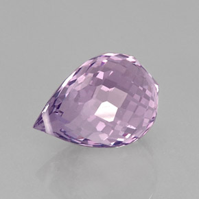 8.53캐럿 천연 바이올렛 아메시스트, 브리올레트, 14.5×10.1 mm, VVS