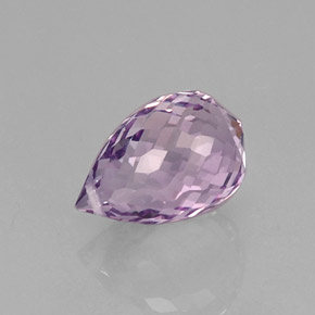 6.16캐럿 천연 바이올렛 아메시스트, 브리올레트, 13.4×9.1 mm, VVS