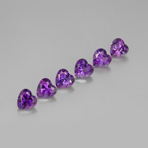 캐럿 천연 바이올렛 아메시스트 보석, 하트 모양, VVS-VS