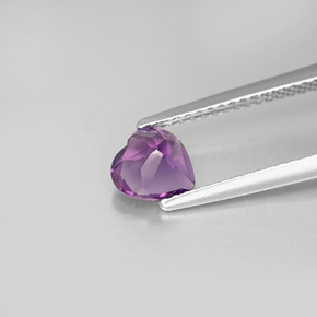 0.72캐럿 천연 바이올렛 아메시스트, 하트 모양, 6.1×6 mm, VS
