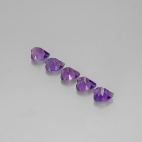 캐럿 천연 바이올렛 아메시스트 보석, 하트 모양, 6.2×6 mm, VVS-VS