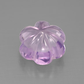 3.04캐럿 천연 바이올렛 아메시스트, 플라워 컷, 9.5×9.1 mm, 투명한