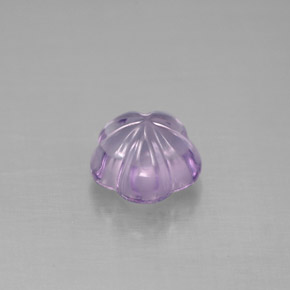 1.53캐럿 천연 바이올렛 아메시스트, 플라워 컷, 7.5×7.3 mm, 투명한