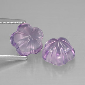 캐럿 천연 바이올렛 아메시스트 보석, 플라워 컷, 7.7×7.6 mm, 투명한