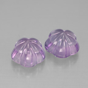 캐럿 천연 바이올렛 아메시스트 보석, 플라워 컷, 7.7×7.6 mm, 투명한