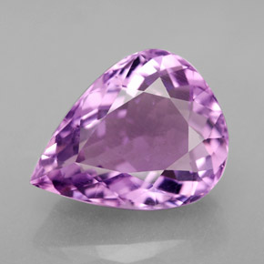7.05캐럿 천연 바이올렛 아메시스트, 배 모양, 14.5×11.4 mm, VVS