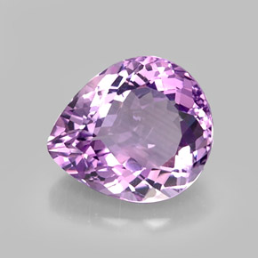 6.96캐럿 천연 바이올렛 아메시스트, 배 모양, 14.2×12.2 mm, VVS