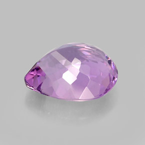 6.96캐럿 천연 바이올렛 아메시스트, 배 모양, 14.2×12.2 mm, VVS