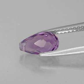 1.36캐럿 천연 바이올렛 아메시스트, 브리올레트, 8.5×5 mm, VVS-VS