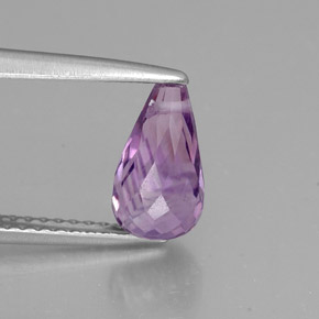 1.38캐럿 천연 바이올렛 아메시스트, 브리올레트, 8.9×5.2 mm, VVS-VS