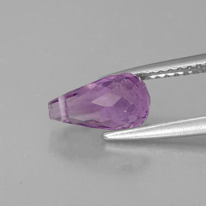 1.38캐럿 천연 바이올렛 아메시스트, 브리올레트, 8.9×5.2 mm, VVS-VS