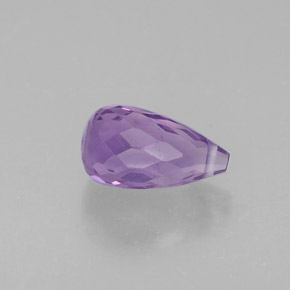 1.54캐럿 천연 바이올렛 아메시스트, 브리올레트, 9.2×5.2 mm, VS