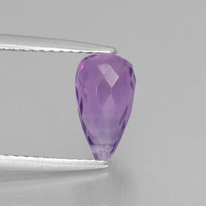1.54캐럿 천연 바이올렛 아메시스트, 브리올레트, 9.2×5.2 mm, VS