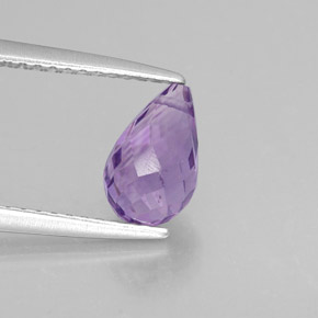 1.25캐럿 천연 바이올렛 아메시스트, 브리올레트, 8.1×5.2 mm, VS
