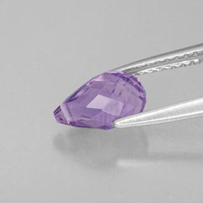 1.25캐럿 천연 바이올렛 아메시스트, 브리올레트, 8.1×5.2 mm, VS