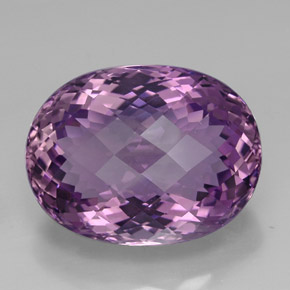 44.58캐럿 천연 퍼플 아메시스트, 타원형 컷, 25.5×19.6 mm, IF