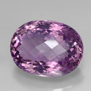 44.58캐럿 천연 퍼플 아메시스트, 타원형 컷, 25.5×19.6 mm, IF