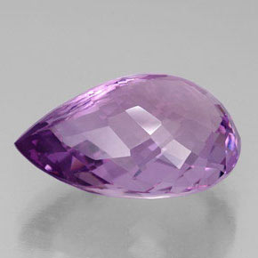 40.00캐럿 천연 바이올렛 아메시스트, 배 모양, 27.8×19.2 mm, IF