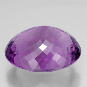 65.73캐럿 천연 바이올렛 아메시스트, 타원형 컷, 28.9×24.2 mm, IF