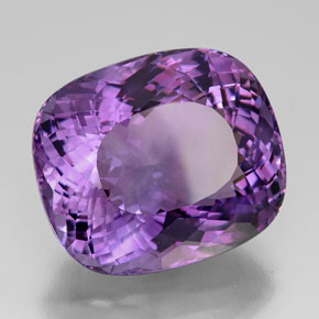 58.79캐럿 천연 바이올렛 아메시스트, 쿠션 컷, 26.4×22.7 mm, IF