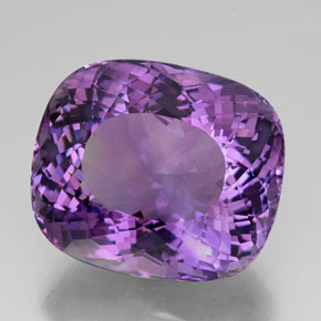 58.79캐럿 천연 바이올렛 아메시스트, 쿠션 컷, 26.4×22.7 mm, IF