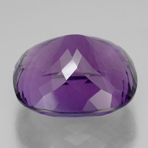 62.57캐럿 천연 바이올렛 아메시스트, 쿠션 컷, 26×23.8 mm, VVS-VS