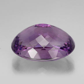 54.02캐럿 천연 바이올렛 아메시스트, 타원형 컷, 27.8×21.5 mm, IF