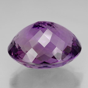49.96캐럿 천연 바이올렛 아메시스트, 타원형 컷, 25.9×20.3 mm, IF