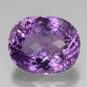 35.79캐럿 천연 퍼플 아메시스트, 타원형 컷, 23.7×19.5 mm, VVS