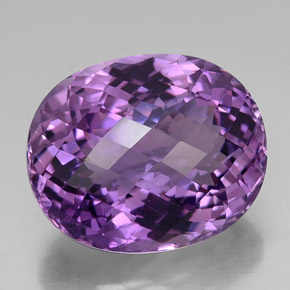 35.79캐럿 천연 퍼플 아메시스트, 타원형 컷, 23.7×19.5 mm, VVS
