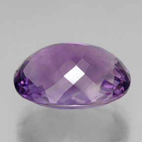 35.79캐럿 천연 퍼플 아메시스트, 타원형 컷, 23.7×19.5 mm, VVS