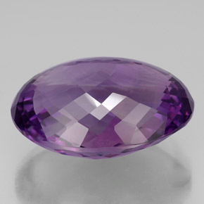 50.62캐럿 천연 바이올렛 아메시스트, 타원형 컷, 30.7×20.6 mm, IF