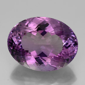33.03캐럿 천연 바이올렛 아메시스트, 타원형 컷, 23.8×18.2 mm, VVS
