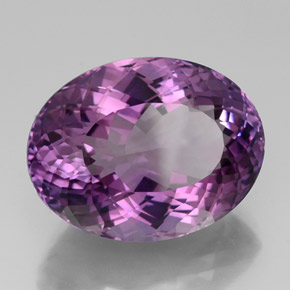 33.03캐럿 천연 바이올렛 아메시스트, 타원형 컷, 23.8×18.2 mm, VVS