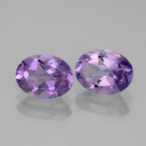 캐럿 천연 바이올렛 아메시스트 보석, 타원형 컷, 7.9×6.1 mm, VVS-VS