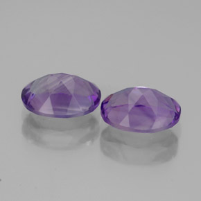 캐럿 천연 바이올렛 아메시스트 보석, 타원형 컷, 7.9×6.1 mm, VVS-VS