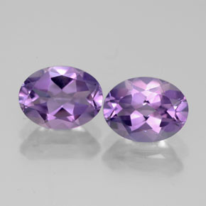 캐럿 천연 바이올렛 아메시스트 보석, 타원형 컷, 8.1×6.2 mm, VVS-VS